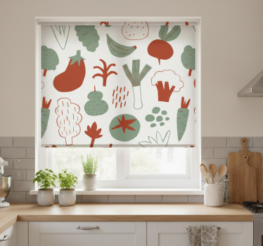 Colorful vegetables kitchen blind - TenStickers
