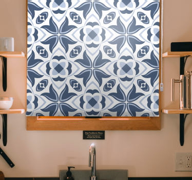 Complex tile theme kitchen blind - TenStickers