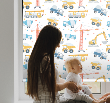 Construction vehicles fun childrens blind - TenStickers