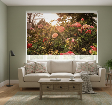 Cottagecore floral evening living room blind - TenStickers
