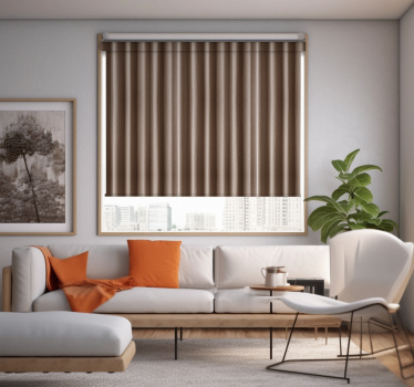 Curtain texture beige window coverage  - TenStickers