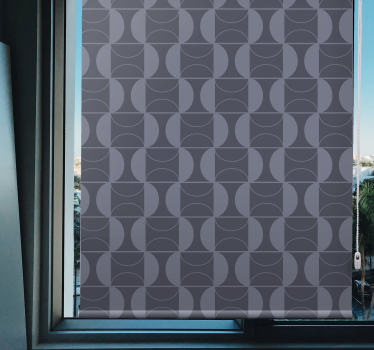 Curved grey pattern modern blind - TenStickers