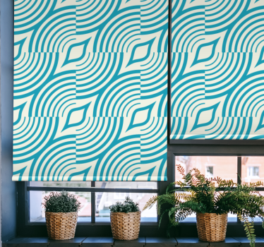 Curved wave pattern texture and pattern blind - TenStickers