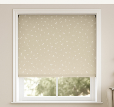 Beige leaves motif childrens blind - TenStickers
