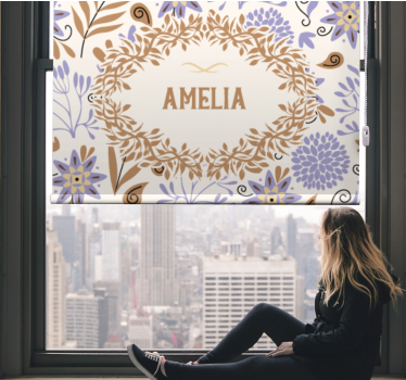 Custom Floral Design flower blind - TenStickers