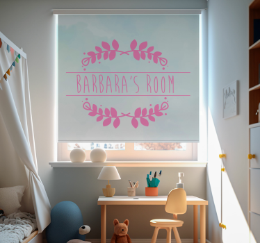 custom name room children roller blind - TenStickers