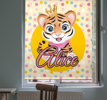 Custom baby tiger childrens blind - TenStickers