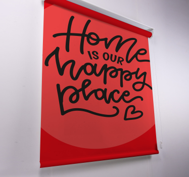Cute black text  Living room roller blind - TenStickers