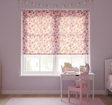 Cute flower unicorn childrens blind - TenStickers