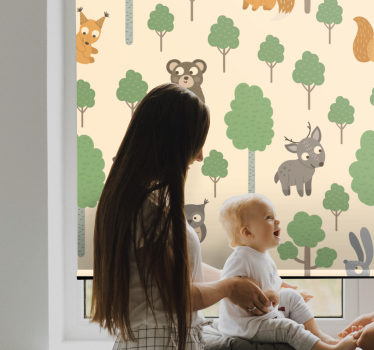 Baby forest creatures childrens blind - TenStickers