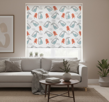 Cute minimalistic penguins with trees living room blind - TenStickers
