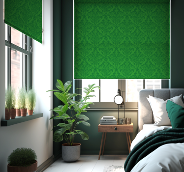 Green Damask Design Blind - TenStickers