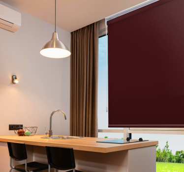 Dark Siena Land plain roller blinds - TenStickers