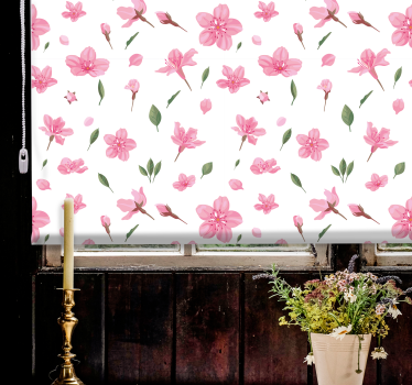 Delicate pink pattern flower blind - TenStickers