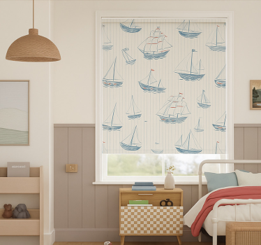Drawing boats design childrens blind - TenStickers