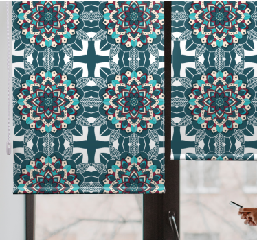 Elegant blue tiles texture and pattern blind - TenStickers