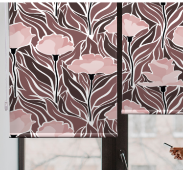 Elegant beige patterns flower blind - TenStickers
