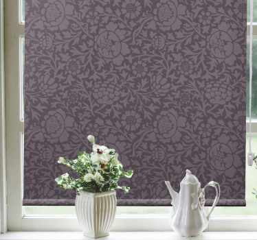Elegant grey pattern flower blind - TenStickers