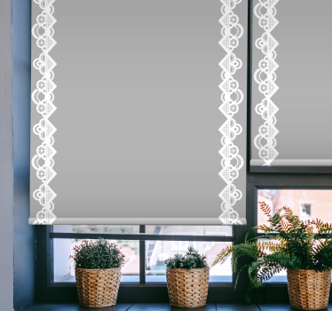 elegant lace borders  Living room roller blind - TenStickers