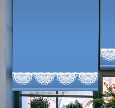 elegant lace decoration Living room roller blind - TenStickers