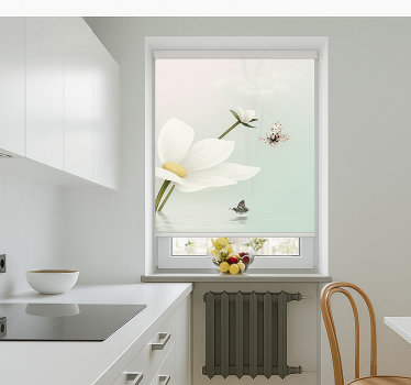 Ethereal Daisy Reflections kitchen blind - TenStickers