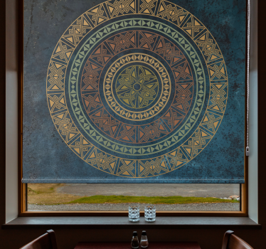 Ethnic design "Industrial Style" Living room roller blind - TenStickers
