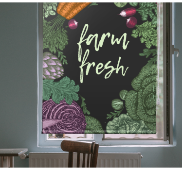 Farm fresh with lettuce Fruit and vegetable roller blind - TenStickers