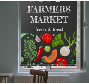 Farmers market Fruit and vegetable roller blind - TenStickers