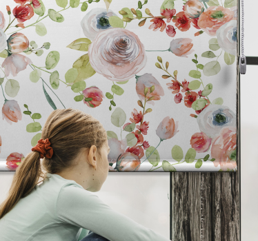 Floral branches Classic roller blind - TenStickers