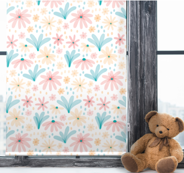 Floral Daisies Pattern flowers and plant blind - TenStickers
