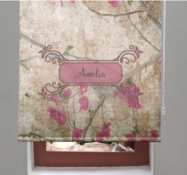 Floral elegance with name flower blind - TenStickers