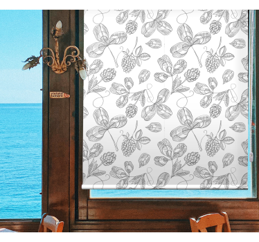 Floral Embroidery roller blind - TenStickers