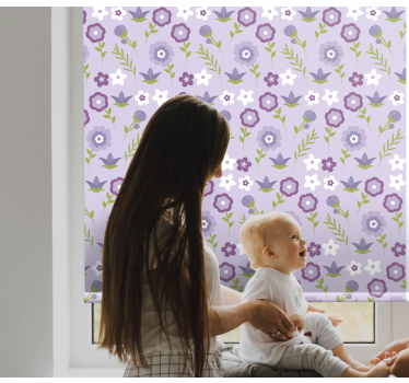 Floral Pattern Harmony flower blind - TenStickers