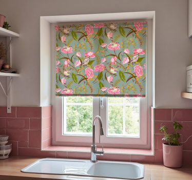 Flowers  kitchen blind - TenStickers