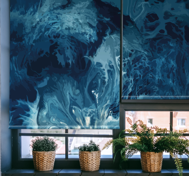 Fluid Ocean Waves texture and pattern blind - TenStickers
