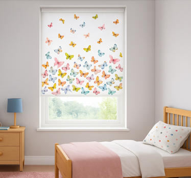 Flying colorful butterflies childrens blind - TenStickers