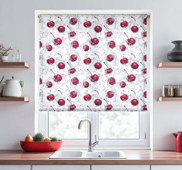 Fresh cherries  kitchen blind - TenStickers