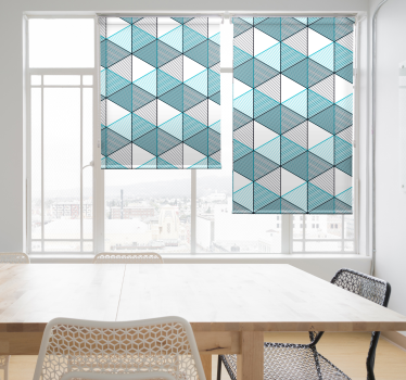Geo Cube Illusion Texture and pattern roller blind - TenStickers