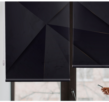 Geometric Black Motifs texture and pattern blind - TenStickers