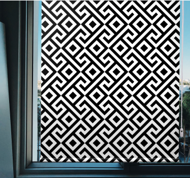 Geometric Black White texture and pattern blind - TenStickers