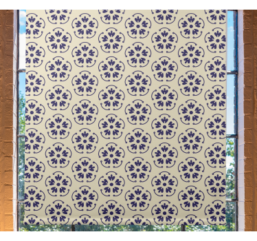 Geometric flower pattern Kitchen window blind - TenStickers