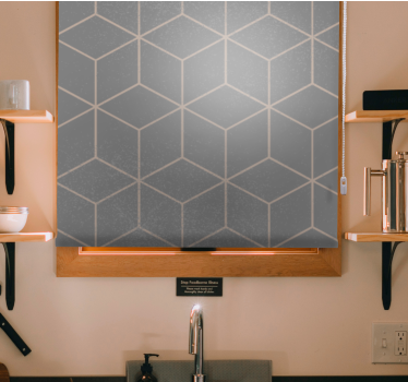 Geometric Grey Motif modern blind - TenStickers