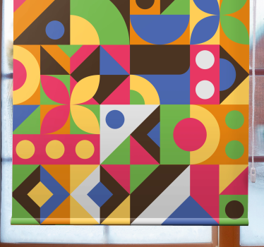 Geometric shape blocks modern blind - TenStickers