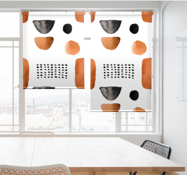 Minimalist geometric shapes Office blind - TenStickers