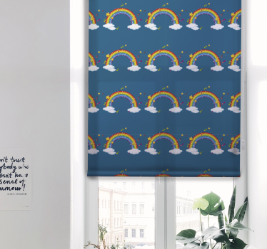 Glittered rainbow and music icon Kids blind - TenStickers