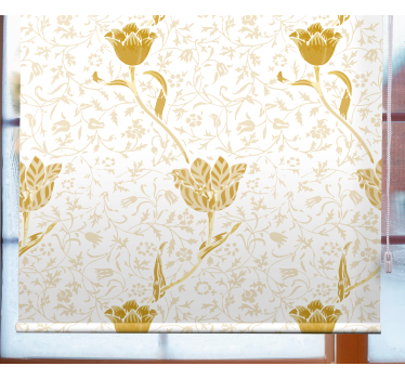 Golden elegant pattern flower blind - TenStickers