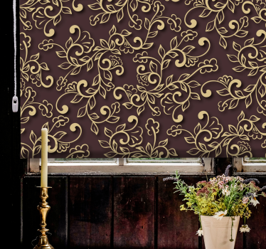Golden Tree Leaves Style Modern roller blind - TenStickers