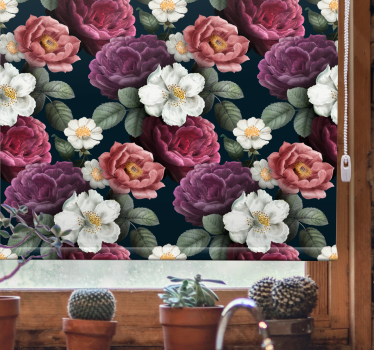 Graceful Bloom Composition flower blind - TenStickers