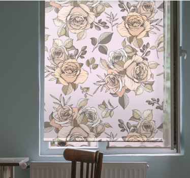 Graceful Rose Motif flower blind - TenStickers