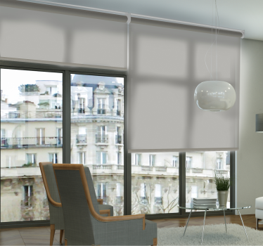 Grey translucent living room roller blind - TenStickers